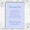 Twinkling Blue Lights Personalised Wedding Double Sided Cover Order Of Service