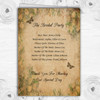 White Rose Vintage Shabby Chic Postcard Wedding Double Cover Order Of Service