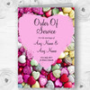 Colourful Cute Love Hearts Personalised Wedding Double Cover Order Of Service