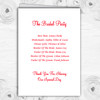 Orange Red And Pink Hearts Personalised Wedding Double Cover Order Of Service
