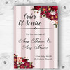 Red Rose & Stripes Vintage Personalised Wedding Double Cover Order Of Service