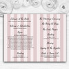 Red Rose & Stripes Vintage Personalised Wedding Double Cover Order Of Service