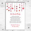 Red Watercolour Heart Drop Personalised Wedding Double Cover Order Of Service