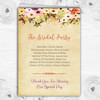 Vintage Spring Watercolour Personalised Wedding Double Cover Order Of Service