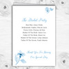 Beautiful Powder Baby Blue Watercolour Flowers Wedding Cover Order Of Service