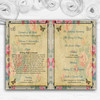 Blue Floral Vintage Paris Shabby Chic Postcard Wedding Cover Order Of Service