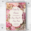 Absolutely Beautiful Pink Flowers Wedding Double Sided Cover Order Of Service