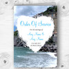 Romantic Amalfi Coast Italy Heart Wedding Double Sided Cover Order Of Service