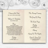 Stunning Pale Pink Rose & Diamond Wedding Double Sided Cover Order Of Service