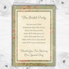 Vintage Sage Green Postcard Style Wedding Double Sided Cover Order Of Service