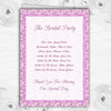 Pink Classic Vintage Personalised Wedding Double Sided Cover Order Of Service