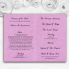 Dusky Rose Pink Black Damask & Diamond Wedding Double Cover Order Of Service