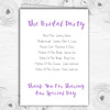 Dusty Purple Autumn Leaves Watercolour Wedding Double Cover Order Of Service