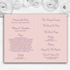 Pink Lilac Flower In Hand Personalised Wedding Double Cover Order Of Service