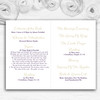 Purples Vintage Classical Personalised Wedding Double Cover Order Of Service