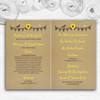 Rustic Sunflowers Vintage Personalised Wedding Double Cover Order Of Service