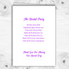 White & Purple Swirl Deco Personalised Wedding Double Cover Order Of Service