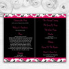 Beautiful Pink Black And White Floral Vintage Wedding Cover Order Of Service