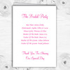 Pink Flowers Pretty Personalised Wedding Double Sided Cover Order Of Service