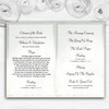 White Lily Stunning Personalised Wedding Double Sided Cover Order Of Service