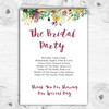 Autumn Plum Watercolour Floral Header Wedding Double Cover Order Of Service