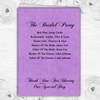 Cadbury Purple Black Damask & Diamond Wedding Double Cover Order Of Service