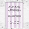 Cadbury Purple Rose & Stripes Vintage Wedding Double Cover Order Of Service