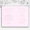 Pretty Baby Rose Pink Floral Diamante Wedding Double Cover Order Of Service