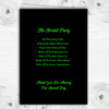 Black & Green Swirl Deco Personalised Wedding Double Cover Order Of Service