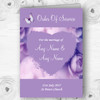 Lilac Lavender Butterfly Personalised Wedding Double Cover Order Of Service