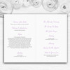 Watercolour Subtle Lilac Personalised Wedding Double Cover Order Of Service