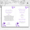 Beautiful Cadbury Purple Watercolour Flowers Wedding Cover Order Of Service