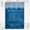 Vintage Blue Old Paper & Vintage Lace Effect Wedding Cover Order Of Service