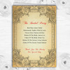 Typography Vintage Red Postcard Wedding Double Sided Cover Order Of Service