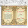 Typography Vintage Red Postcard Wedding Double Sided Cover Order Of Service