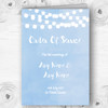 Powder Blue Lights Watercolour Wedding Double Sided Cover Order Of Service