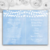 Powder Blue Lights Watercolour Wedding Double Sided Cover Order Of Service