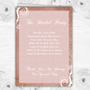 Rustic Blush Lace Personalised Wedding Double Sided Cover Order Of Service