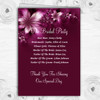 Beautiful Purple Personalised Wedding Double Sided Cover Order Of Service
