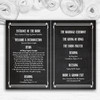 Chalkboard White Personalised Wedding Double Sided Cover Order Of Service