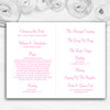 Pink Rose Petals Personalised Wedding Double Sided Cover Order Of Service