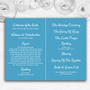 Turquoise Bride Personalised Wedding Double Sided Cover Order Of Service