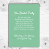 Green Bride Personalised Wedding Double Sided Cover Order Of Service