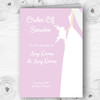 Pink Bride Personalised Wedding Double Sided Cover Order Of Service