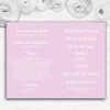 Pink Bride Personalised Wedding Double Sided Cover Order Of Service