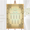 Typography Vintage Turquoise Postcard Personalised Wedding Seating Table Plan