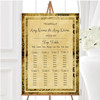 Vintage I Love You Postcard Style Personalised Wedding Seating Table Plan