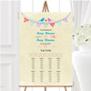 Vintage Shabby Chic Love Birds And Bunting Wedding Seating Table Plan