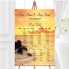 Beautiful Sunset Beach Abroad Personalised Wedding Seating Table Plan