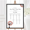 Shabby Chic Bird Tree Brown Vintage Black Wedding Seating Table Plan